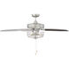 Industrial 52 inch Brushed Nickel with Silver/Chestnut Blades Ceiling Fan